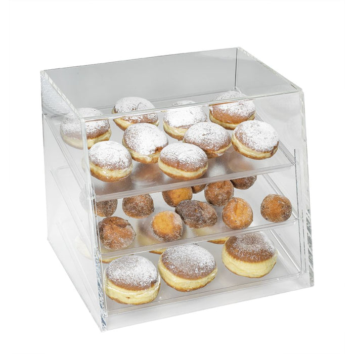 Donut Display Acryl - 42 x 36,5 x 36,5 cm (inkl. 3 Tabletts)