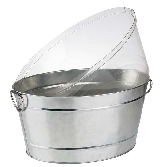 TIN Getränkewanne - Metall mit Kunststoffeinsatz - 50 x 32 x 23 cm - 18 l