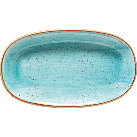 AURA Platte, oval - Größe: 24 x 14 cm - Aqua