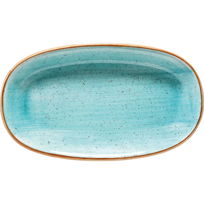 AURA Platte, oval - Größe: 24 x 14 cm - Aqua