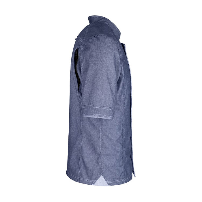 Herren-Kochjacke (Halbarm) - Jeans - XL