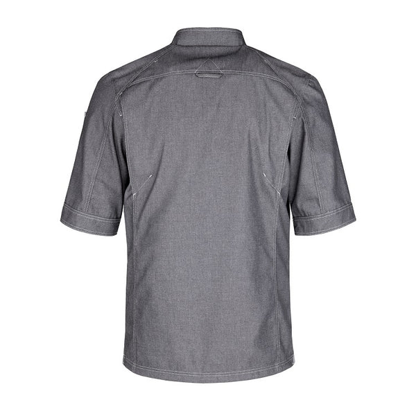 Herren-Kochjacke (Halbarm) - Grau - L