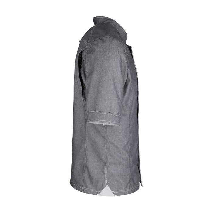 Herren-Kochjacke (Halbarm) - Grau - S