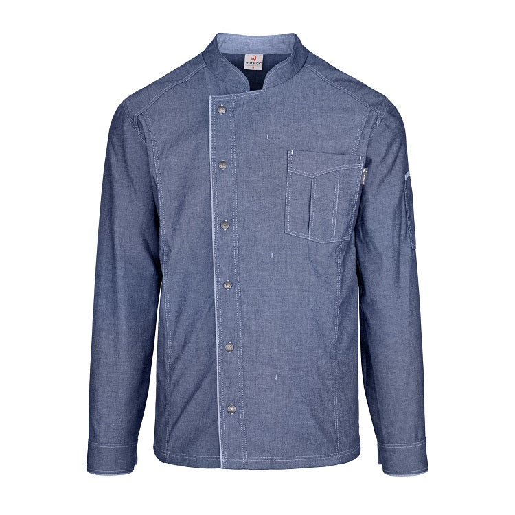 Herren-Kochjacke (Langarm) - Jeans - M