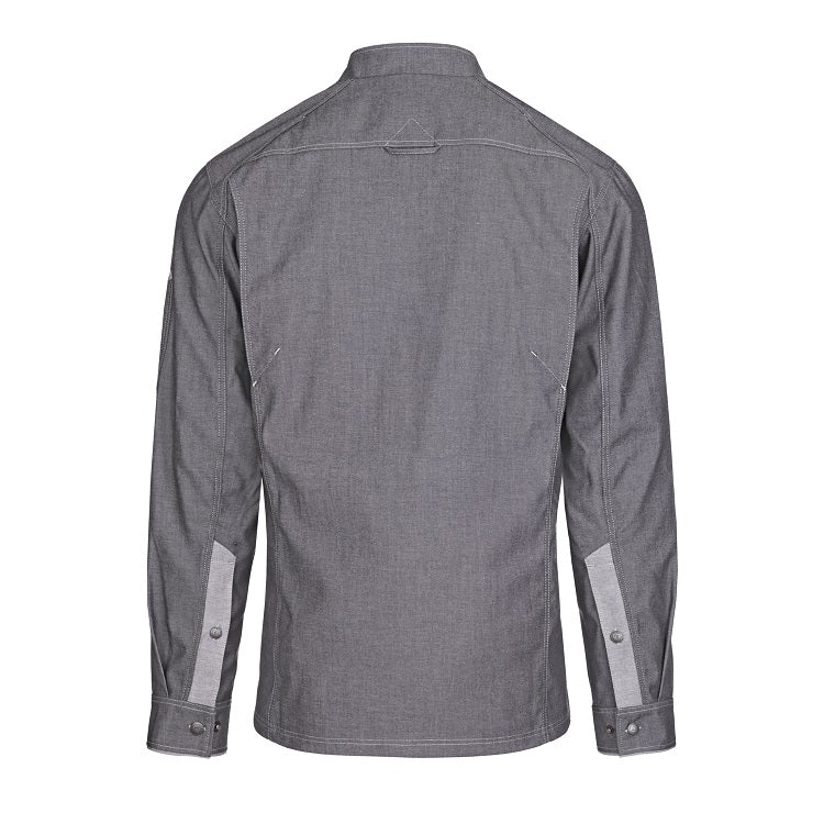 Herren-Kochjacke (Langarm) - Grau - L