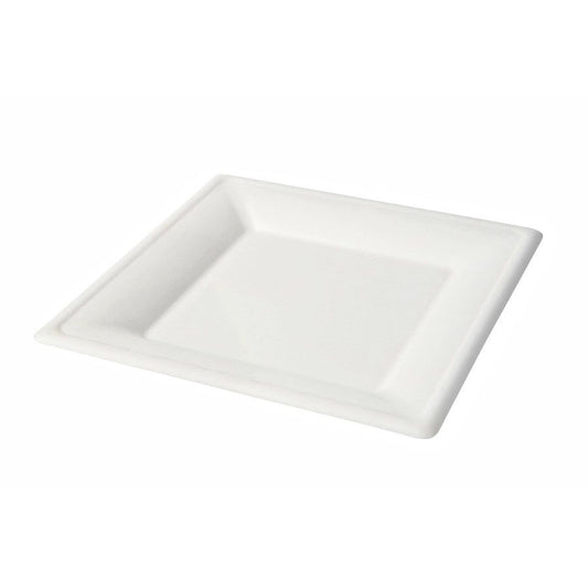 GREENHORN Zuckerrohr-Teller 26 x 26 cm, quadratisch (50 Stück)