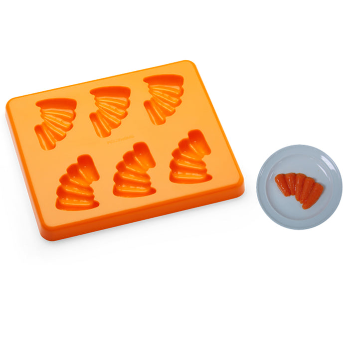 Silikonform mit Deckel "Babymöhren" (6x 50 g)