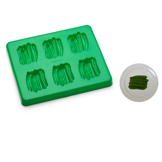 Silikonform mit Deckel "Grüne Bohnen" (6x 45 g)