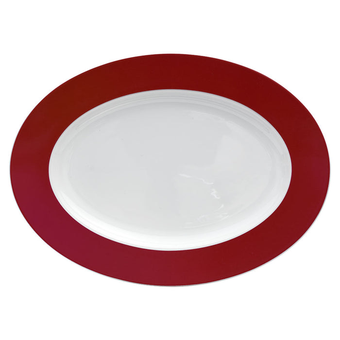COLOURS Platte oval 26 x 19 cm  - Red