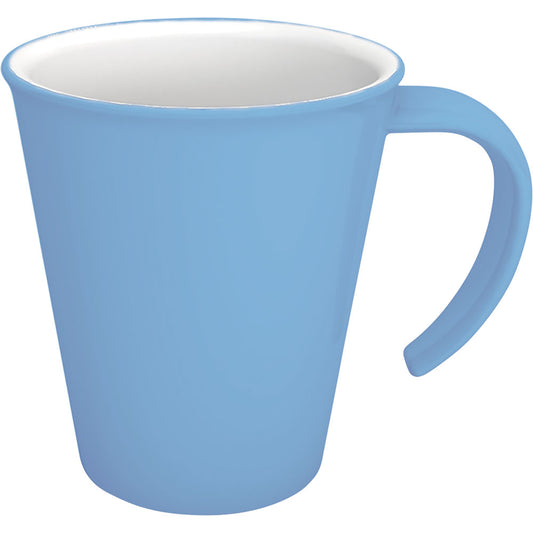 MODELL 1201 Henkelbecher 350 ml - Hellblau-Weiß (SAN)