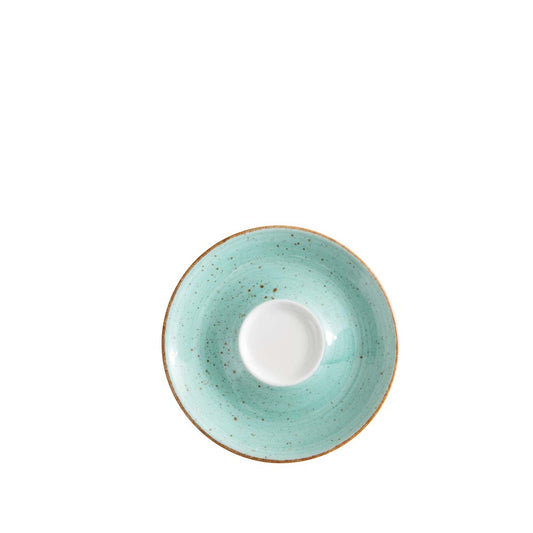 VINTAGE Cappuccino-Untere 14,5 cm - Aquamarin