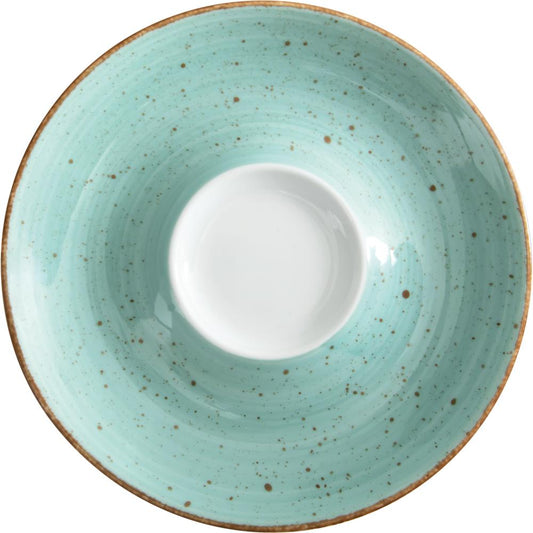 VINTAGE Milchkaffee-Untere 16,5 cm - Aquamarin