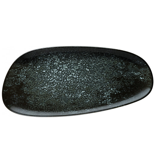 COSMOS BLACK Platte Ø 37 x 17 cm - organische Form