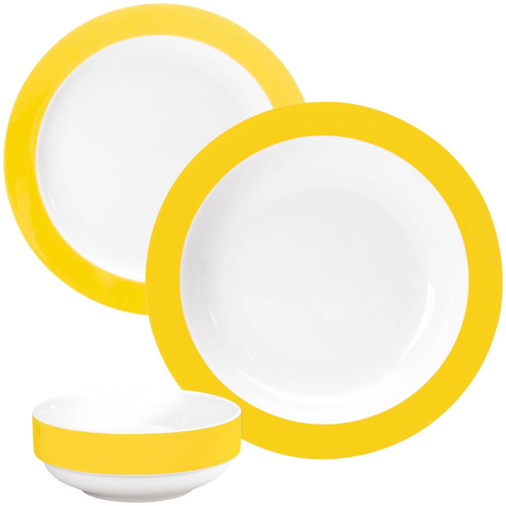 COLOURS Kinder-Gedeck-Set - Gelb - 72-tlg.