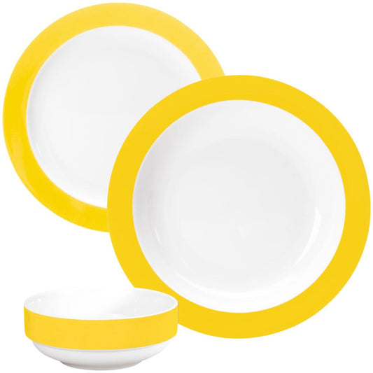 COLOURS Kinder-Gedeck-Set - Gelb - 72-tlg.
