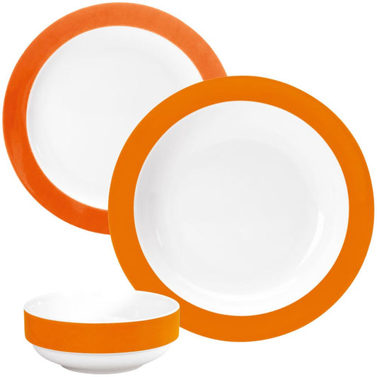 COLOURS Kinder-Gedeck-Set - Orange - 72-tlg.