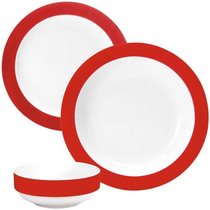 COLOURS Kinder-Gedeck-Set - Rot - 72-tlg.