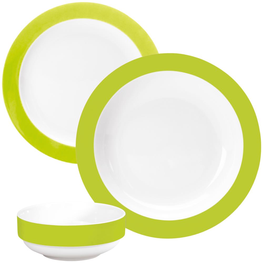 COLOURS Kinder-Gedeck-Set - Grün - 72-tlg.