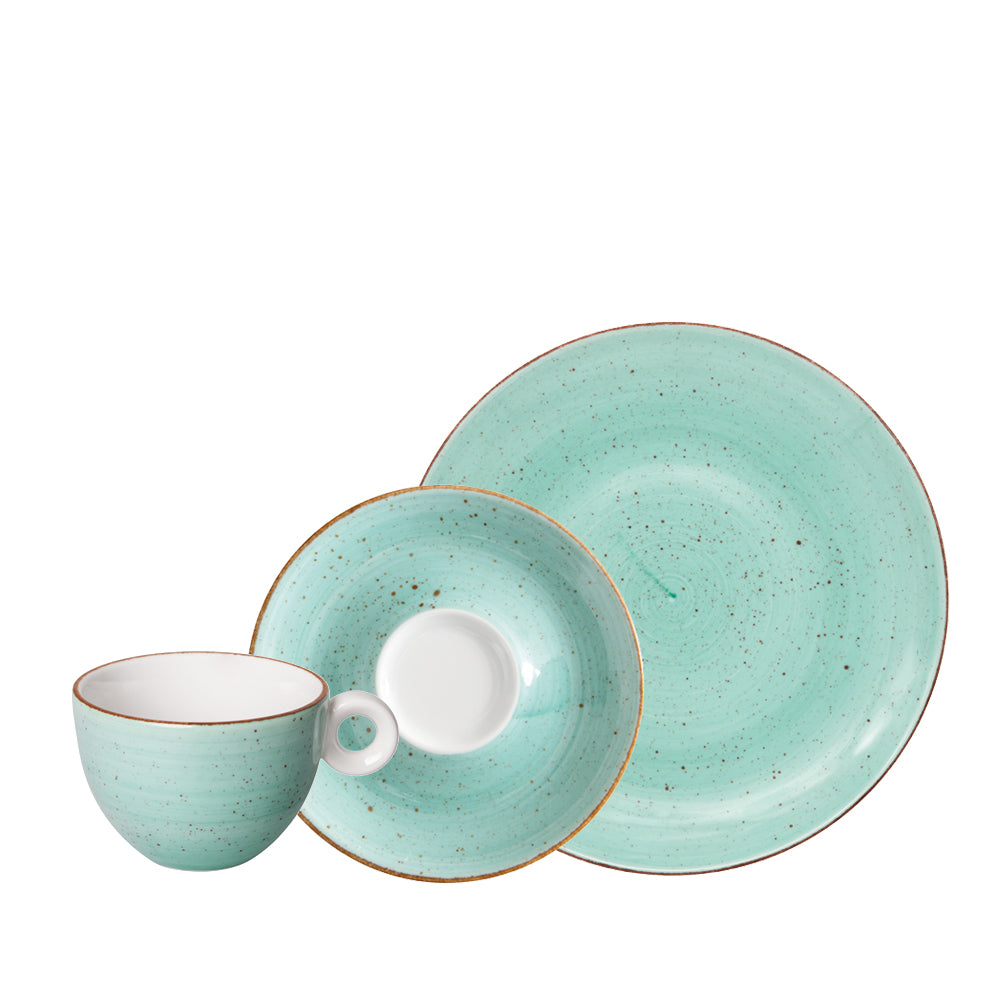 VINTAGE Aquamarin Mustergeschirr 3-teilig