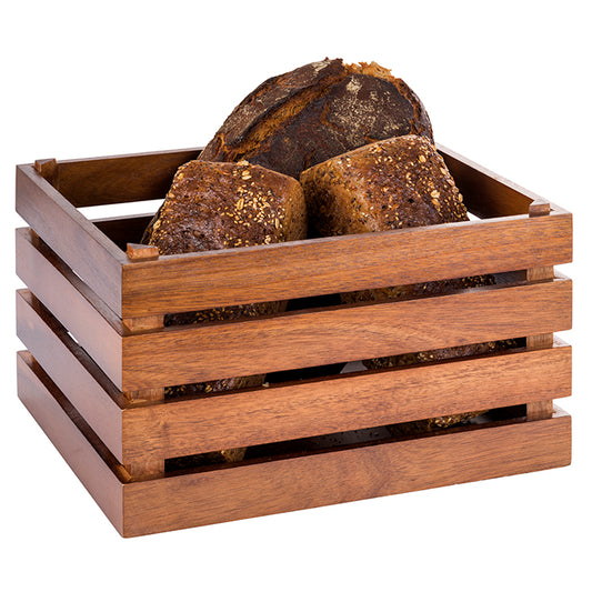 Holzkiste 35 x 29 x 20 cm (zu GN 1/2) - Akazie natur