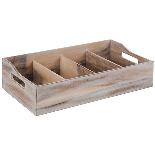 VINTAGE Besteckkasten - 51 x 28 x 14,5 cm - Akazienholz