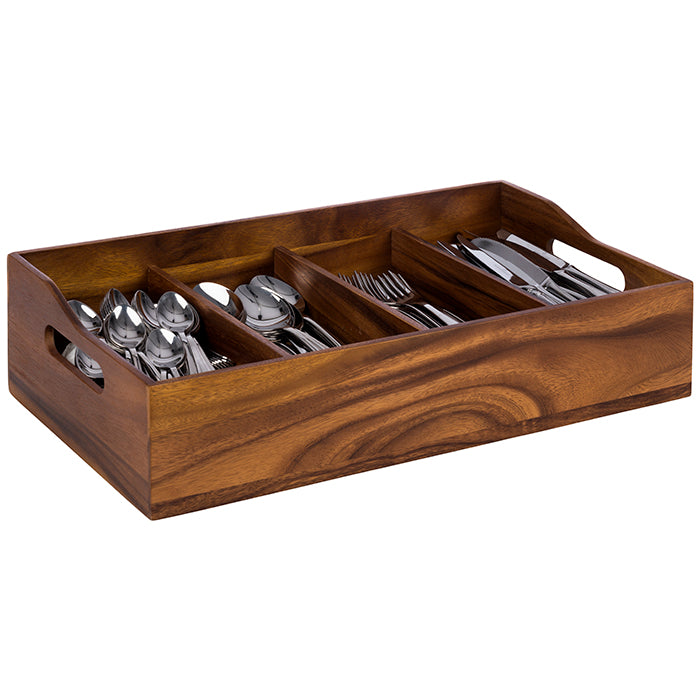 ACACIA Besteckkasten - 51 x 28 x 14,5 cm - Akazienholz