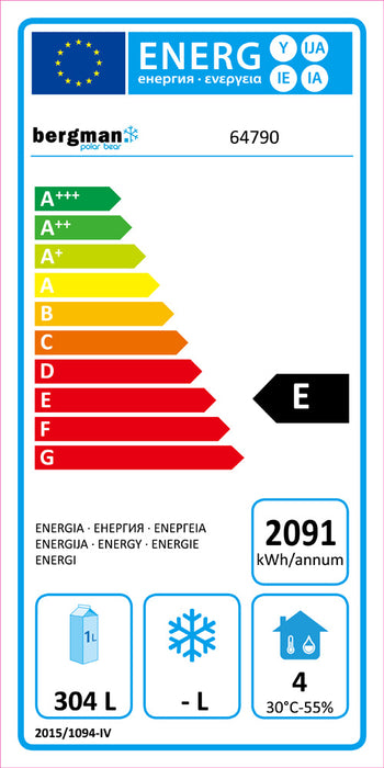 ECOLINE Barkühltisch 6 Schubladen - 425 l