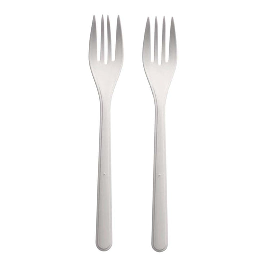 Mehrweg-Gabeln Bio-PP -18,5 cm - Weiß (20 x 50 Stück)