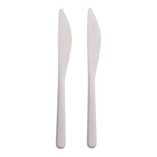 Mehrweg-Messer Bio-PP -18,5 cm - Weiß (20 x 50 Stück)