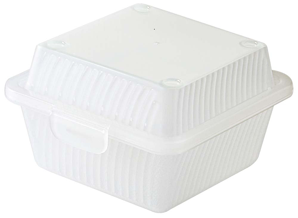 ECO TAKE OUT Hamburger-Box - 12,5 x 13 x 8 cm - PP - weiß