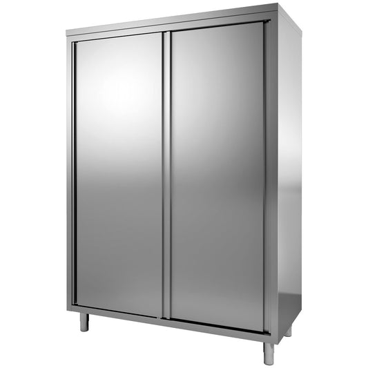 Profiline Hochschrank 1400x700 mit Schiebetüren - Edelstahl