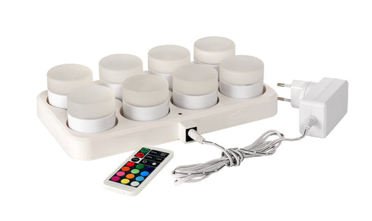 Wiederaufladbare LED Teelichter - (8 Stück)