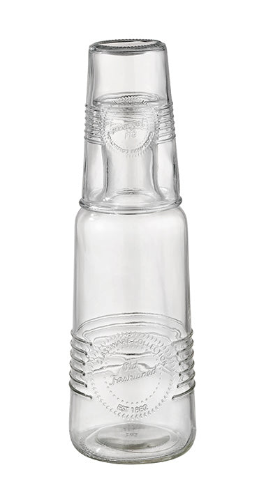 OLD FASHIONED Glaskaraffe (Inhalt 1 L) inklusive Trinkglas 0,3 l