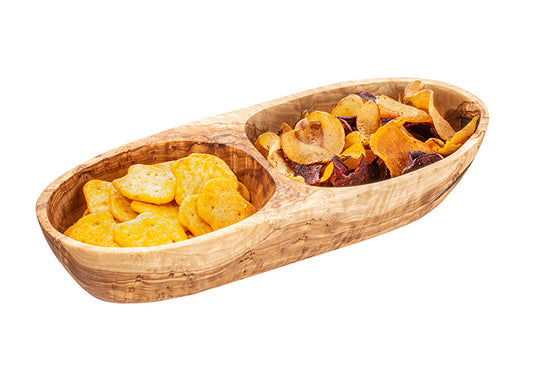 OLIVE  Schale - 26,5 x 11 x 5 cm- 6 cl - Olivenholz