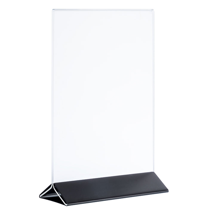 SIGN Kartenhalter, 2 - teilig - 15 x 7 x 23 cm - Transparent, Schwarz