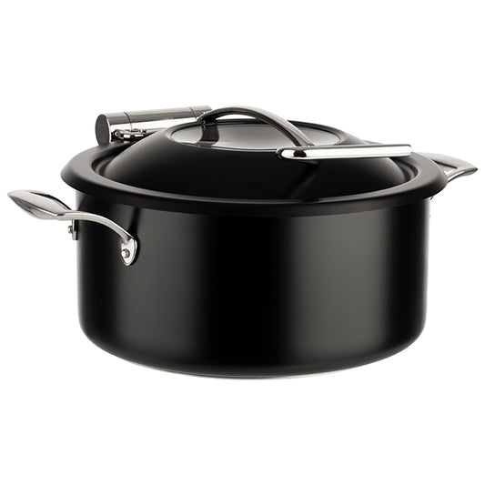 Chafing Dish, 4 - tlg. Set  - Ø 30,5 x 17,5 cm - 4 Liter - Schwarz