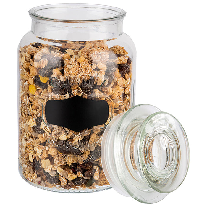 CANISTER - Vorratsglas - Ø  11 x 19,5 cm - 1,2 L - Transparent - Glas, Polyethylen