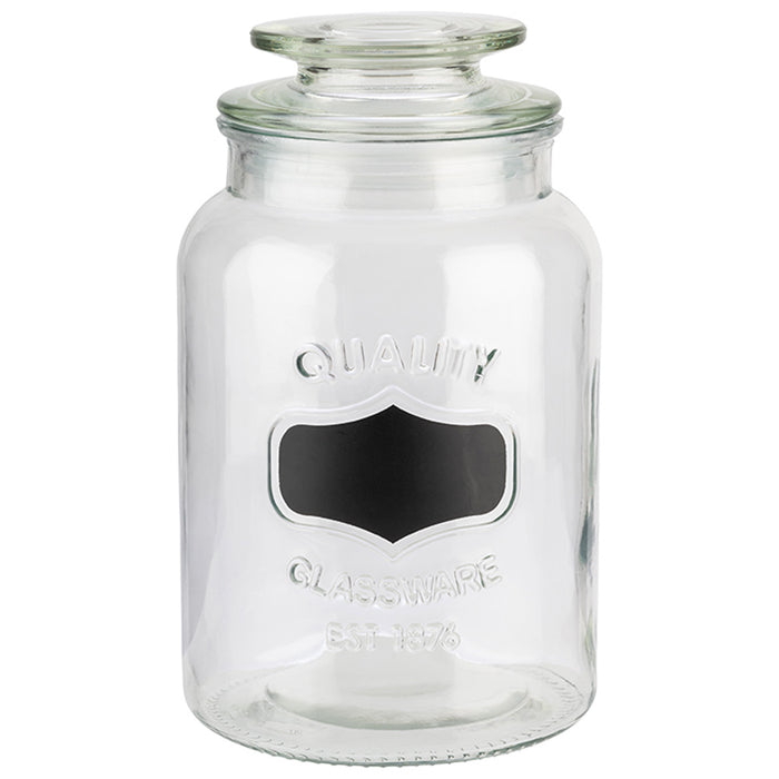 CANISTER - Vorratsglas - Ø  11 x 19,5 cm - 1,2 L - Transparent - Glas, Polyethylen