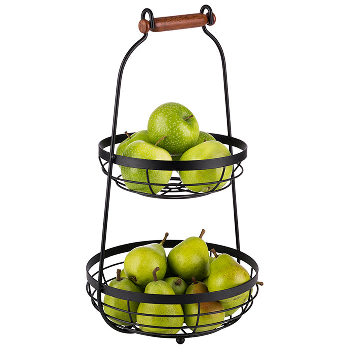 STEAL - 2-stufige Etagère -26 x 26 cm- Schwarz