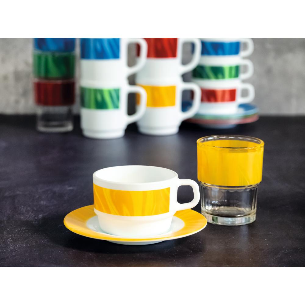 NATURA Henkelbecher 25 cl - Ø 7,5 x 9 cm (stapelbar, Spülmaß 10,5 cm) - Gelb