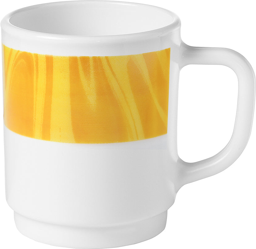 NATURA Henkelbecher 25 cl - Ø 7,5 x 9 cm (stapelbar, Spülmaß 10,5 cm) - Gelb