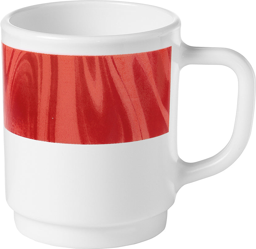 NATURA Henkelbecher 25 cl - Ø 7,5 x 9 cm (stapelbar, Spülmaß 10,5 cm) - Rot