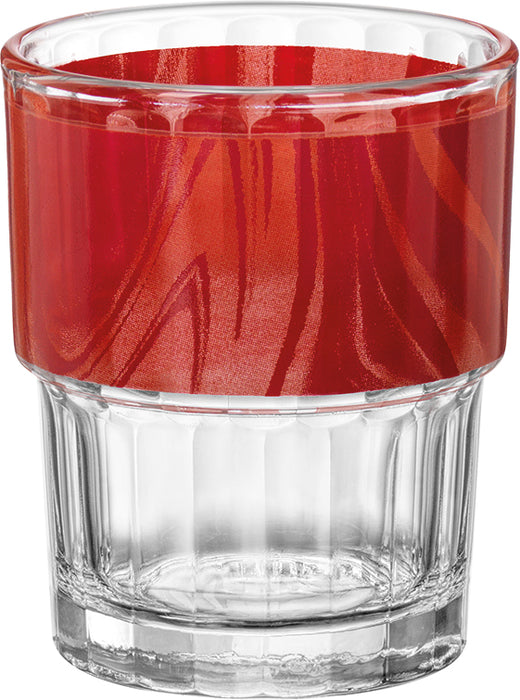 NATURA / LYON OPTIQUE Trinkglas 20 cl -Ø 7,1 x 8,7 cm - stapelbar gehärtet - Rot