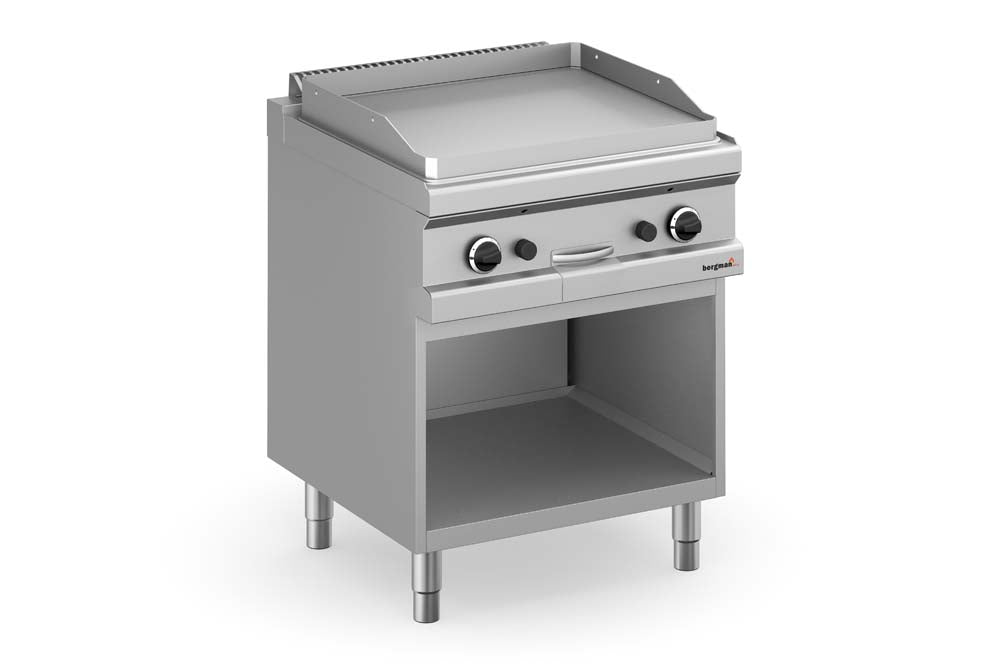 bergman Profiline Plus 700 Gas-Grillplatte glatt mit offenem Unterbau - 11 kW