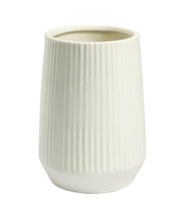 PURE BELLY  - Vase - Ø 13 x 18 cm - Keramik - Weiß