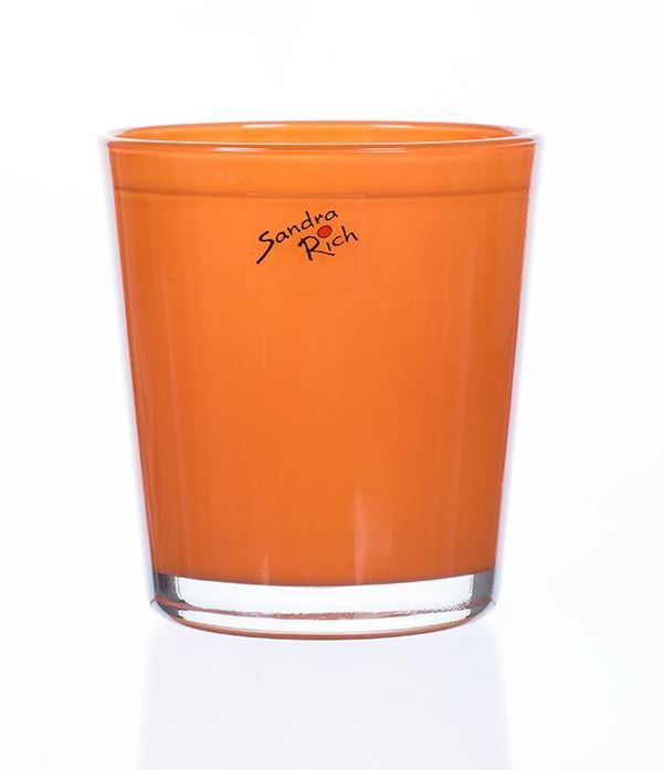 ORCHID - Teelichthalter - Glas - Ø 10 x 11 cm - Orange