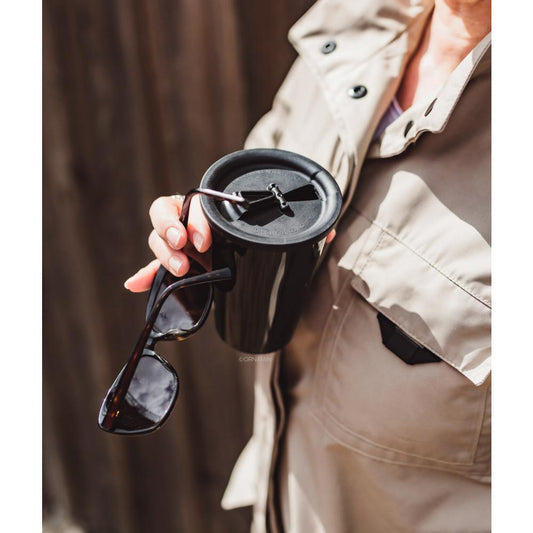 Modell 1207- Coffee-to-go Mehrwegbecher 25 cl - Schwarz (SAN)