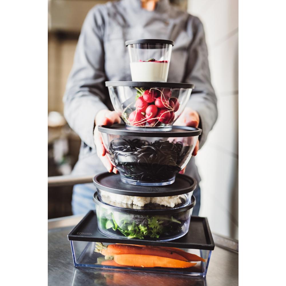 Modell 1262 Schale viereckig 22 x 18 x 5 cm - Inhalt 125 cl -Klar (SAN)