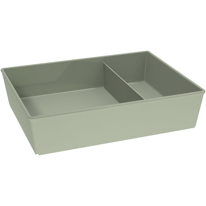 Modell 1263 Schale viereckig mit Steg 22 x 18 x 5 cm - Inhalt 90 cl -  Salbei (SAN)