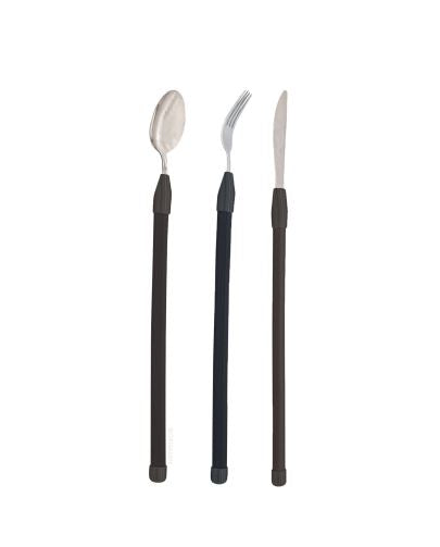 MODELL 970-3 Besteckset Biegsam Schwarz verlängerter Griff